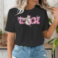 Pink Ghost Teach Halloween Teacher In Spooky Season Women's T-Shirt, funny gift