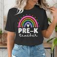 Pre-K Teacher Cute Pre Kindergarten For Teachers Rainbow For Men Women Kids Women's T-Shirt, funny gift