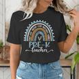 Pre-K Teacher Leopard Boho Rainbow Back To School Women's T-Shirt, funny gift