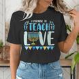 I Promise To Teach Love Hanukkah Chanukah Jewish Teacher Women's T-Shirt, funny gift