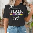 I Promise To Teach Love LGBT-Q Pride Proud Ally Teacher Women's T-Shirt, funny gift I Promise To Teach Love LGBT-Q Pride Proud Ally Teacher Women's T-Shirt, funny gift