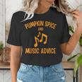 Pumpkin Spice And Music Advice Music Teacher Halloween Women's T-Shirt, funny gift