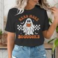 Read More Books Cute Ghost Reading Book Teacher Halloween Women's T-Shirt, funny gift
