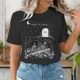 Read In Peace Skeleton Halloween Book Reading Spooky Teacher Women's T-Shirt, funny gift