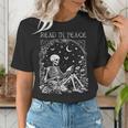Read In Peace Skeleton Reading Teacher Spooky Halloween Women's T-Shirt, funny gift Read In Peace Skeleton Reading Teacher Spooky Halloween Women's T-Shirt, funny gift