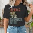 Retro ALways Cite Your Evidence Bruh ELA Teacher For Men Women Kids Women's T-Shirt, funny gift Retro ALways Cite Your Evidence Bruh ELA Teacher For Men Women Kids Women's T-Shirt, funny gift
