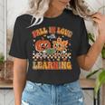 Retro Fall In Love With Learning Autumn Pumpkin Teachers Women's T-Shirt, funny gift Retro Fall In Love With Learning Autumn Pumpkin Teachers Women's T-Shirt, funny gift