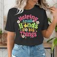 Retro Helping Small Hands Do Big Things Teacher Appreciation For Men Women Women's T-Shirt, funny gift