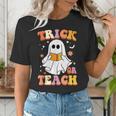 Retro Vintage Groovy Trick Or Teach Teacher Halloween For Men Women Kids Women's T-Shirt, Groovy Teacher Shirts, funny gift Retro Vintage Groovy Trick Or Teach Teacher Halloween For Men Women Kids Women's T-Shirt, Groovy Teacher Shirts, funny gift