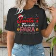 Santa's Favorite Para Christmas Paraprofessional Teacher Women's T-Shirt, funny gift Santa's Favorite Para Christmas Paraprofessional Teacher Women's T-Shirt, funny gift
