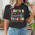 Santas Favorite Teacher Christmas Matching Xmas Men Women Women's T-Shirt, funny gift Santas Favorite Teacher Christmas Matching Xmas Men Women Women's T-Shirt, funny gift