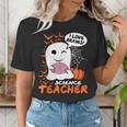 Science Teacher Cute Ghost Halloween Teacher Men Women Women's T-Shirt, Science Teacher Shirts, funny gift