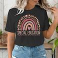 Special Education Shirt Teacher SPED Leopard Boho Rainbow Women's T-Shirt, funny gift