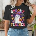 Spooky Teacher Halloween Cute Halloween Teacher Ghost Women's T-Shirt, funny gift Spooky Teacher Halloween Cute Halloween Teacher Ghost Women's T-Shirt, funny gift
