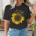 Sunflower Puzzle Pieces Autism Awareness For Mom Teacher For Women Women's T-Shirt, funny gift