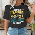 Super Teacher By Day Super Tired By Night Superheroes School Women's T-Shirt, Super Teacher Shirts, funny gift