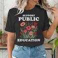 Support Public Education Cute Floral Teacher Red For Ed Women's T-Shirt, funny gift Support Public Education Cute Floral Teacher Red For Ed Women's T-Shirt, funny gift