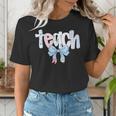 Teach Teacher Coquette Bow Pencil Back To School First Day Women's T-Shirt, funny gift