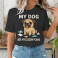 Teacher My Dog Ate My Lesson Plans School Staff Women's T-Shirt, funny gift