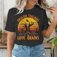 Teacher Halloween All English Teachers Love Brains Women's T-Shirt, English Teacher Shirts, funny gift Teacher Halloween All English Teachers Love Brains Women's T-Shirt, English Teacher Shirts, funny gift