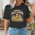 Teacher Halloween School Bus Driver Cute Ghost Witch Party Women's T-Shirt, funny gift