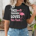 This Teacher Loves Her Flock Teaching Flamingo Girl Women's T-Shirt, funny gift