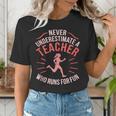Teacher Who Runs Half Marathon Runner Running Lover Graphic Women's T-Shirt, funny gift Teacher Who Runs Half Marathon Runner Running Lover Graphic Women's T-Shirt, funny gift