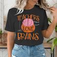 Teachers Love Brains Halloween T-Shirt For Men Women Women's T-Shirt, funny gift