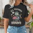 Teachers Love Brains Tee-Shirt Men Women Halloween Teacher Women's T-Shirt, funny gift