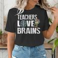 Teachers Love Brains Zombie Halloween Hilarious Women's T-Shirt, funny gift Teachers Love Brains Zombie Halloween Hilarious Women's T-Shirt, funny gift