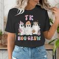TK Boo Crew Retro Groovy Halloween Floral Ghost TK Teacher Women's T-Shirt, Groovy Teacher Shirts, funny gift TK Boo Crew Retro Groovy Halloween Floral Ghost TK Teacher Women's T-Shirt, Groovy Teacher Shirts, funny gift