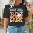 Toddler Teacher Boo Crew Ghost Groovy Halloween For Women Women's T-Shirt, Groovy Teacher Shirts, funny gift
