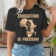History Education Is Freedom African Map Black Teacher Women's T-Shirt, History Teacher Shirts, funny gift