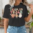 Trick Or Teach Pumpkin Candy Corn Ghost Halloween Teacher Women's T-Shirt, funny gift Trick Or Teach Pumpkin Candy Corn Ghost Halloween Teacher Women's T-Shirt, funny gift