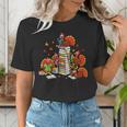 Turkey Reading Books Fall Thanksgiving Teacher Librarian Women's T-Shirt, funny gift