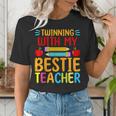 Twinning With My Bestie Teacher Boy Spirit Week Twin Day Women's T-Shirt, funny gift Twinning With My Bestie Teacher Boy Spirit Week Twin Day Women's T-Shirt, funny gift
