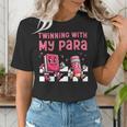 Twinning With My Para Teacher Matching Paraprofessional 70s For Men Women Women's T-Shirt, funny gift Twinning With My Para Teacher Matching Paraprofessional 70s For Men Women Women's T-Shirt, funny gift