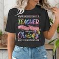 Never Underestimate A Teacher Does All Things Through Christ For Men Women Women's T-Shirt, funny gift Never Underestimate A Teacher Does All Things Through Christ For Men Women Women's T-Shirt, funny gift