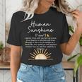 Vintage Human Sunshine Definition Teachers Mom Boss Women Women's T-Shirt, funny gift