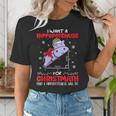 I Want A Hippopotenuse For Christmath Math Teacher Christmas Women's T-Shirt, funny gift