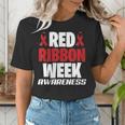 We Wear Red For Red Ribbon Week Awareness Mothers Teachers Women's T-Shirt, funny gift We Wear Red For Red Ribbon Week Awareness Mothers Teachers Women's T-Shirt, funny gift
