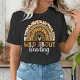 Wild About Reading Teacher Back To School Leopard Rainbow Women's T-Shirt, funny gift