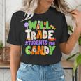 Will Trade Students For Candy Teacher Cute Halloween Costume Women's T-Shirt, funny gift Will Trade Students For Candy Teacher Cute Halloween Costume Women's T-Shirt, funny gift