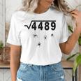 67 Meme Math Teacher 6 7 Halloween Spiders Square Root 4489 Women's T-Shirt, funny gift