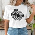 Back To School Checkered Apple Teacher Checkerboard Teacher For Men Women Girls Kids Women's T-Shirt, funny gift