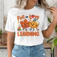 Fall In Love With Learning Thanksgiving Teacher Student Kids Women's T-Shirt, funny gift Fall In Love With Learning Thanksgiving Teacher Student Kids Women's T-Shirt, funny gift