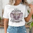 Just a Teacher Who Loves Elephants Elephant Lover Educator Women's T-Shirt, funny gift
