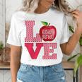 Love Kindergarten Cute Apple School Teacher Women's T-Shirt, funny gift Love Kindergarten Cute Apple School Teacher Women's T-Shirt, funny gift