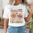 One Thankful Teacher Thanksgiving Groovy Fall Autumn Teacher Women's T-Shirt, Groovy Teacher Shirts, funny gift One Thankful Teacher Thanksgiving Groovy Fall Autumn Teacher Women's T-Shirt, Groovy Teacher Shirts, funny gift