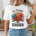 One Thankful Teacher Thanksgiving TurkeyCute Pencil Women's T-Shirt, funny gift